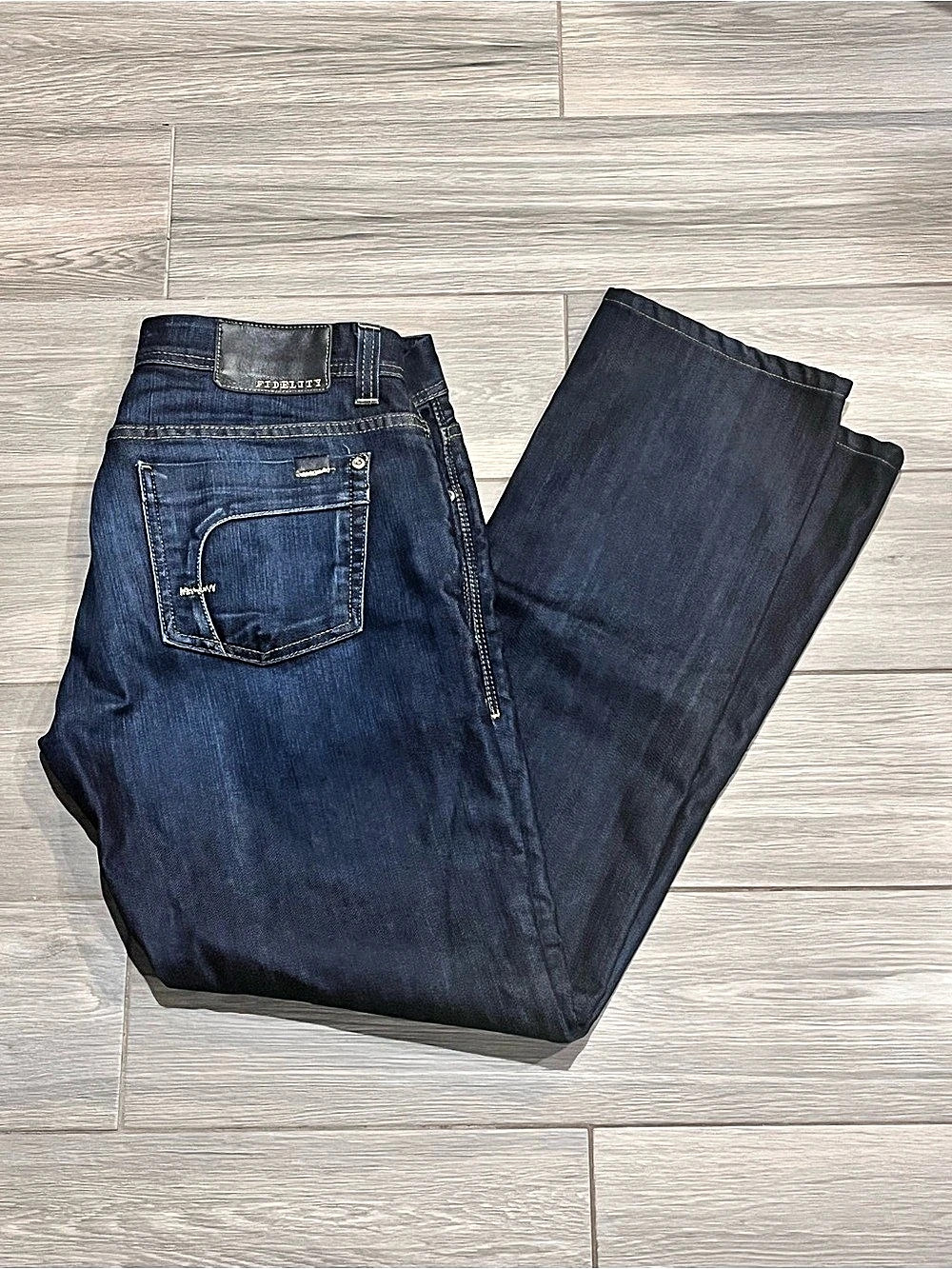 Fidelity Slim JIM Slim Straight Jeans in Blue Waist 34